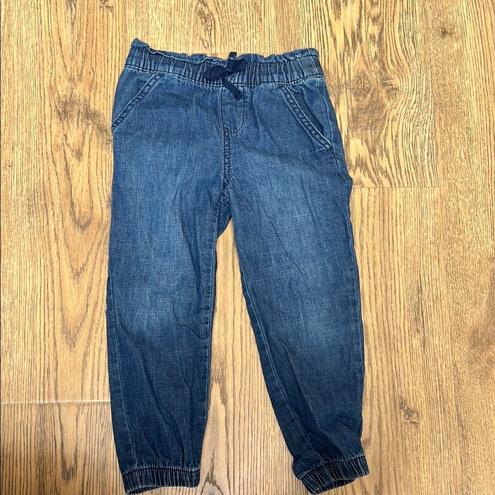 Blue Denim Jogger Pants